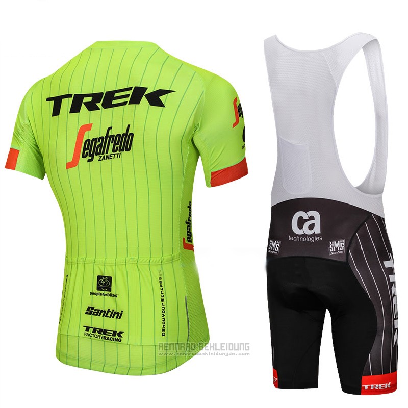 2018 Fahrradbekleidung Trek Segafredo Grun Trikot Kurzarm und Tragerhose